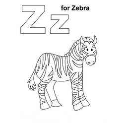 Раскраска: зебра (Животные) #13108 - Бесплатные раскраски для печати