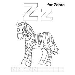 Раскраска: зебра (Животные) #13109 - Бесплатные раскраски для печати