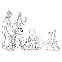 Раскраска: 101 далматинец (Анимационные фильмы) #129192 - Бесплатные раскраски для печати