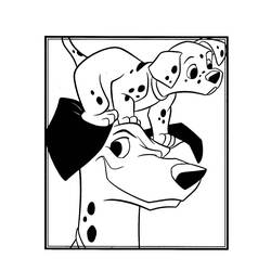 Раскраска: 101 далматинец (Анимационные фильмы) #129240 - Бесплатные раскраски для печати