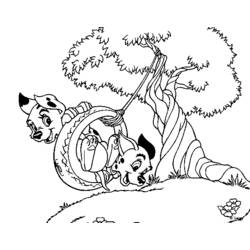 Раскраска: 101 далматинец (Анимационные фильмы) #129250 - Бесплатные раскраски для печати
