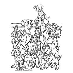Раскраска: 101 далматинец (Анимационные фильмы) #129308 - Бесплатные раскраски для печати