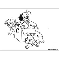 Раскраска: 101 далматинец (Анимационные фильмы) #129387 - Бесплатные раскраски для печати