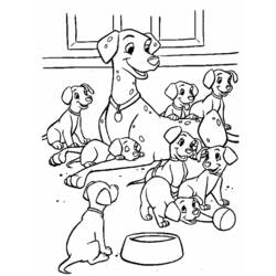 Раскраска: 101 далматинец (Анимационные фильмы) #129395 - Бесплатные раскраски для печати