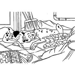 Раскраска: 101 далматинец (Анимационные фильмы) #129417 - Бесплатные раскраски для печати