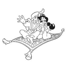 Раскраска: Aladdin (Анимационные фильмы) #127592 - Бесплатные раскраски для печати