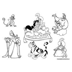 Раскраска: Aladdin (Анимационные фильмы) #127596 - Бесплатные раскраски для печати