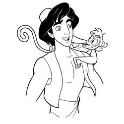 Раскраска: Aladdin (Анимационные фильмы) #127597 - Бесплатные раскраски для печати