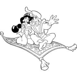 Раскраска: Aladdin (Анимационные фильмы) #127599 - Бесплатные раскраски для печати