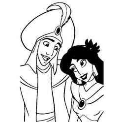 Раскраска: Aladdin (Анимационные фильмы) #127787 - Бесплатные раскраски для печати