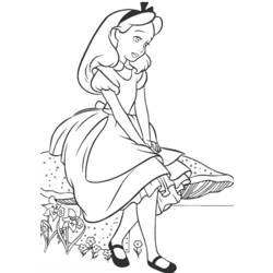 Раскраска: Алиса в стране чудес (Анимационные фильмы) #127948 - Бесплатные раскраски для печати