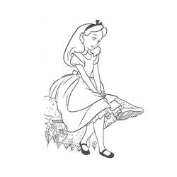 Раскраска: Алиса в стране чудес (Анимационные фильмы) #128020 - Бесплатные раскраски для печати