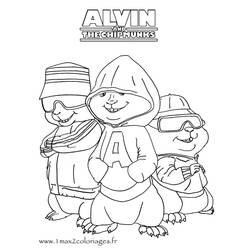 Раскраска: Элвин и бурундуки (Анимационные фильмы) #128248 - Бесплатные раскраски для печати