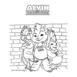 Раскраска: Элвин и бурундуки (Анимационные фильмы) #128263 - Бесплатные раскраски для печати