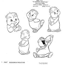 Раскраска: Элвин и бурундуки (Анимационные фильмы) #128283 - Бесплатные раскраски для печати