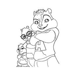 Раскраска: Элвин и бурундуки (Анимационные фильмы) #128288 - Бесплатные раскраски для печати