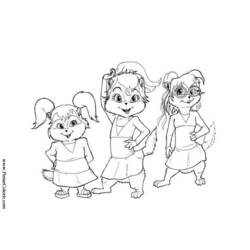 Раскраска: Элвин и бурундуки (Анимационные фильмы) #128399 - Бесплатные раскраски для печати