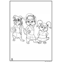 Раскраска: Элвин и бурундуки (Анимационные фильмы) #128444 - Бесплатные раскраски для печати