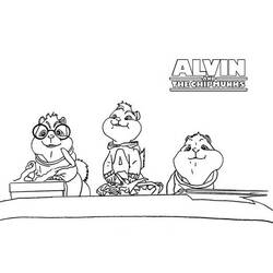 Раскраска: Элвин и бурундуки (Анимационные фильмы) #128464 - Бесплатные раскраски для печати