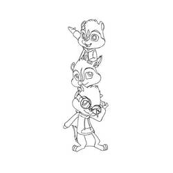 Раскраска: Элвин и бурундуки (Анимационные фильмы) #128483 - Бесплатные раскраски для печати
