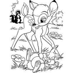 Раскраска: Bambi (Анимационные фильмы) #128509 - Бесплатные раскраски для печати