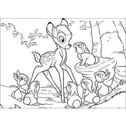 Раскраска: Bambi (Анимационные фильмы) #128510 - Бесплатные раскраски для печати