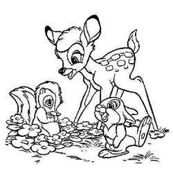 Раскраска: Bambi (Анимационные фильмы) #128550 - Бесплатные раскраски для печати