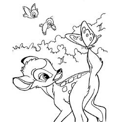 Раскраска: Bambi (Анимационные фильмы) #128599 - Бесплатные раскраски для печати