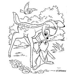 Раскраска: Bambi (Анимационные фильмы) #128602 - Бесплатные раскраски для печати