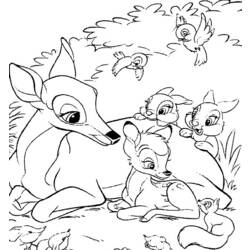 Раскраска: Bambi (Анимационные фильмы) #128623 - Бесплатные раскраски для печати
