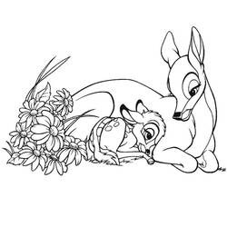 Раскраска: Bambi (Анимационные фильмы) #128628 - Бесплатные раскраски для печати