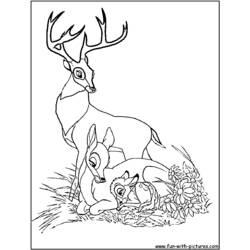 Раскраска: Bambi (Анимационные фильмы) #128638 - Бесплатные раскраски для печати
