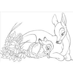 Раскраска: Bambi (Анимационные фильмы) #128655 - Бесплатные раскраски для печати