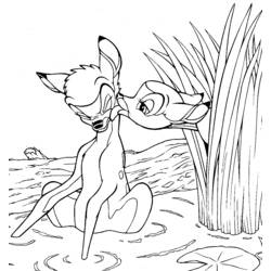 Раскраска: Bambi (Анимационные фильмы) #128672 - Бесплатные раскраски для печати
