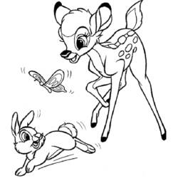 Раскраска: Bambi (Анимационные фильмы) #128685 - Бесплатные раскраски для печати