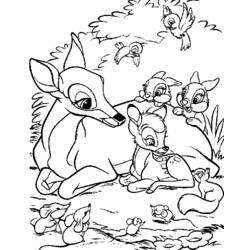 Раскраска: Bambi (Анимационные фильмы) #128711 - Бесплатные раскраски для печати