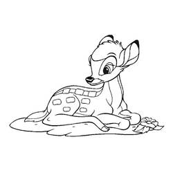 Раскраска: Bambi (Анимационные фильмы) #128762 - Бесплатные раскраски для печати