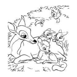 Раскраска: Bambi (Анимационные фильмы) #128763 - Бесплатные раскраски для печати