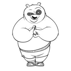 Раскраска: Кунг-фу панда (Анимационные фильмы) #73368 - Бесплатные раскраски для печати