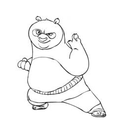 Раскраска: Кунг-фу панда (Анимационные фильмы) #73420 - Бесплатные раскраски для печати