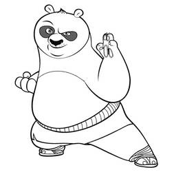 Раскраски: Кунг-фу панда - Бесплатные раскраски для печати