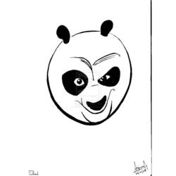 Раскраска: Кунг-фу панда (Анимационные фильмы) #73471 - Бесплатные раскраски для печати