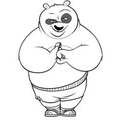 Раскраска: Кунг-фу панда (Анимационные фильмы) #73565 - Бесплатные раскраски для печати