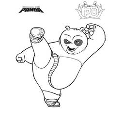 Раскраска: Кунг-фу панда (Анимационные фильмы) #73610 - Бесплатные раскраски для печати