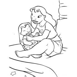 Раскраска: Лило и Стич (Анимационные фильмы) #44909 - Бесплатные раскраски для печати