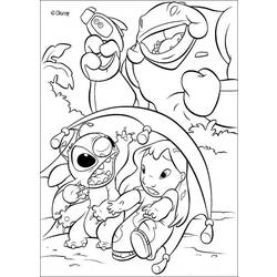 Раскраска: Лило и Стич (Анимационные фильмы) #44935 - Бесплатные раскраски для печати