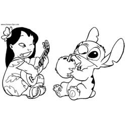 Раскраска: Лило и Стич (Анимационные фильмы) #44948 - Бесплатные раскраски для печати