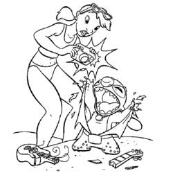 Раскраска: Лило и Стич (Анимационные фильмы) #44957 - Бесплатные раскраски для печати