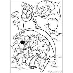 Раскраска: Лило и Стич (Анимационные фильмы) #45078 - Бесплатные раскраски для печати
