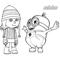 Раскраска: Миньоны (Анимационные фильмы) #72201 - Бесплатные раскраски для печати